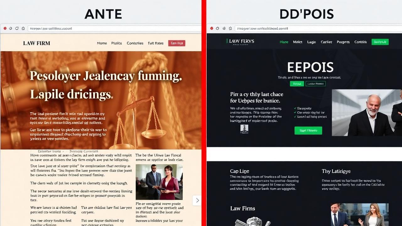 Antes e depois Advocacia